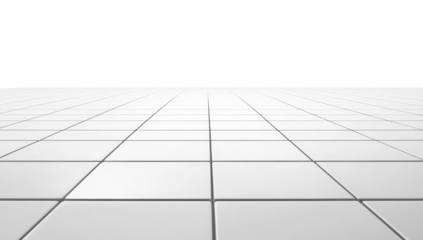 A seamless. reflective tiled floor extending into the horizon under soft lighting. creating a minimalistic and tranquil atmosphere suitable for modern interior design