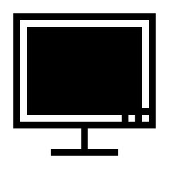 Icono de monitor. Pantalla de computadora y tecnología digital. Ilustración vectorial