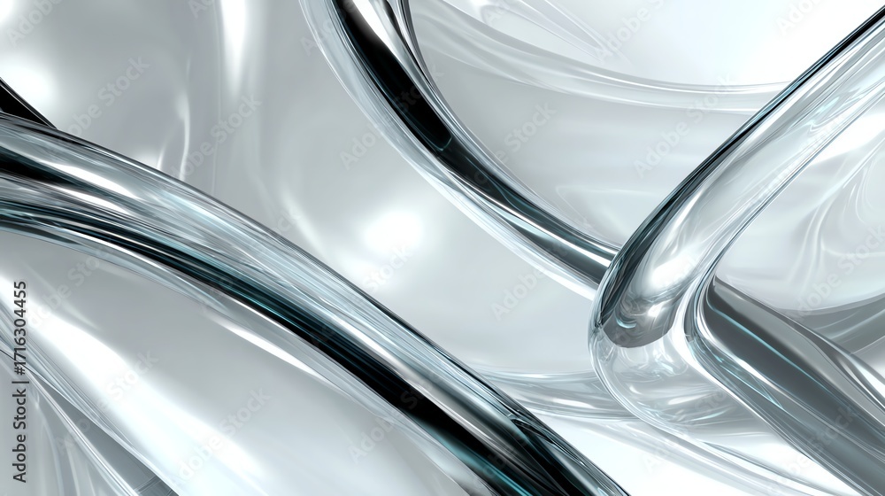 Poster a close-up of smooth, flowing glass textures showcasing a modern and elegant design. the interplay o