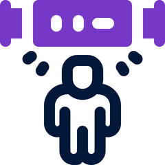 motion sensor duotone icon. Sleek and modern vector icon for websites, mobile apps, marketing materials, and corporate design. Fully scalable and ready to use.