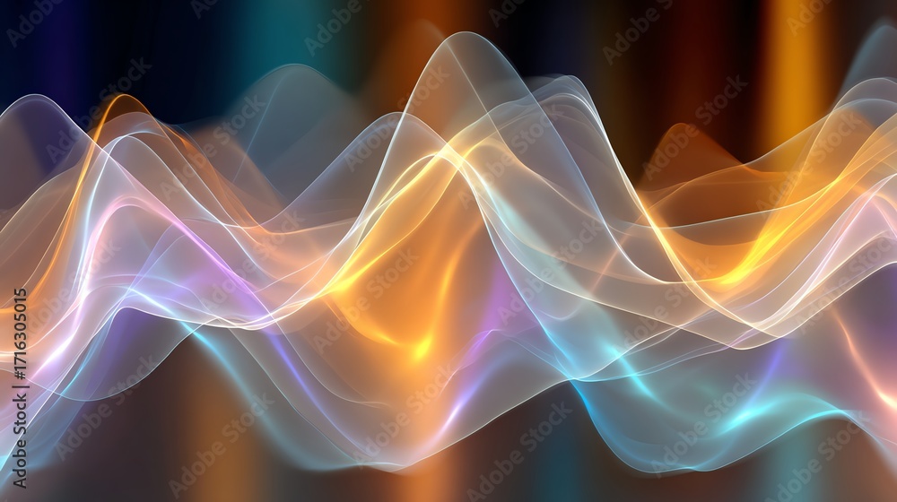 Poster an abstract wave pattern showcasing vibrant colors and smooth gradients