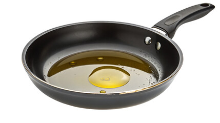 Nonstick frying pan with cooking oil for perfect frying and saut&eacute;ing in kitchen cookware