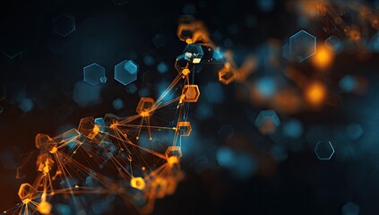 Abstract Network of Interconnected Data Points.