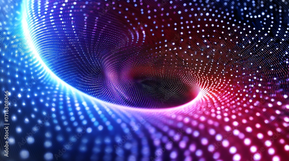 Poster a stunning abstract representation of a digital vortex, showcasing vibrant colors and dynamic patter