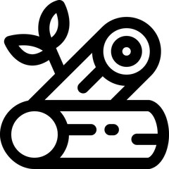 wood line icon. Clean and minimalist vector icon for websites, mobile apps, presentations, and logos. Fully scalable and customizable for any project.