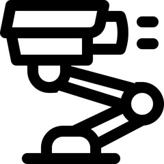 cctv line icon. Clean and minimalist vector icon for websites, mobile apps, presentations, and logos. Fully scalable and customizable for any project.