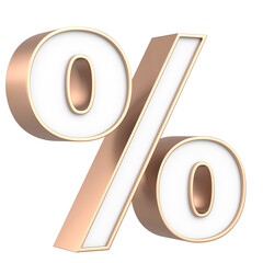 3D Illustration of the Percent Sign.