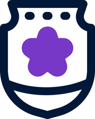 badge duotone icon. Sleek and modern vector icon for websites, mobile apps, marketing materials, and corporate design. Fully scalable and ready to use.