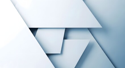 Modern Minimalist Background: Overlapping Shapes with Soft Blue Gradient Transition