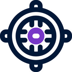 Obraz premium rudder duotone icon. Sleek and modern vector icon for websites, mobile apps, marketing materials, and corporate design. Fully scalable and ready to use.