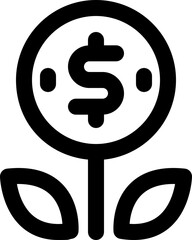 investment line icon. Clean and minimalist vector icon for websites, mobile apps, presentations, and logos. Fully scalable and customizable for any project.