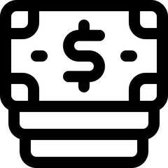 money line icon. Clean and minimalist vector icon for websites, mobile apps, presentations, and logos. Fully scalable and customizable for any project.