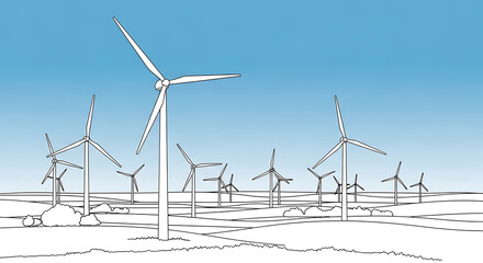 wind turbines farm