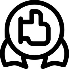 medal line icon. Clean and minimalist vector icon for websites, mobile apps, presentations, and logos. Fully scalable and customizable for any project.