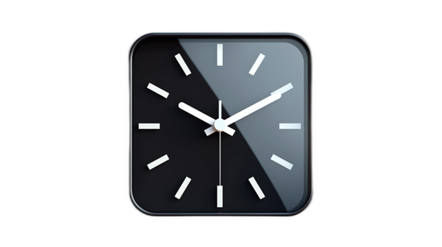 wall clock isolated on white