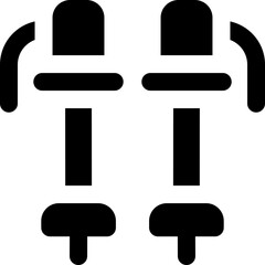 hiking stick glyph icon. Strong and solid vector icon for websites, mobile interfaces, presentations, and visual branding. High quality and easy to edit.