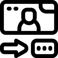 login line icon. Clean and minimalist vector icon for websites, mobile apps, presentations, and logos. Fully scalable and customizable for any project.