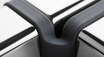 Close-Up of a Modern Toaster Design Showcasing Sleek Lines and Smooth Surfaces with a Focus on the Interplay of Light and Shadow for a Contemporary Kitchen Appliance
