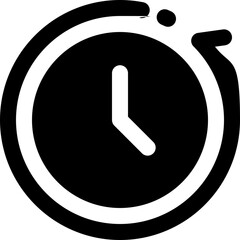 rewind glyph icon. Strong and solid vector icon for websites, mobile interfaces, presentations, and visual branding. High quality and easy to edit.