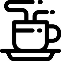 coffee cup line icon. Clean and minimalist vector icon for websites, mobile apps, presentations, and logos. Fully scalable and customizable for any project.