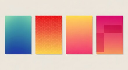 Four Vertical Gradient Rectangles: Colorful Minimalist Background for Website or App
