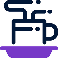 coffee cup duotone icon. Sleek and modern vector icon for websites, mobile apps, marketing materials, and corporate design. Fully scalable and ready to use.