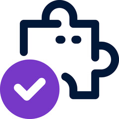 puzzle duotone icon. Sleek and modern vector icon for websites, mobile apps, marketing materials, and corporate design. Fully scalable and ready to use.