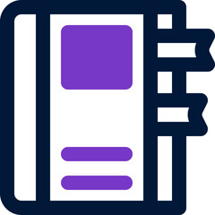 notebook duotone icon. Sleek and modern vector icon for websites, mobile apps, marketing materials, and corporate design. Fully scalable and ready to use.