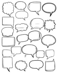 Fototapeta premium Hand-drawn speech bubbles
