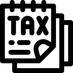 taxes line icon. Clean and minimalist vector icon for websites, mobile apps, presentations, and logos. Fully scalable and customizable for any project.