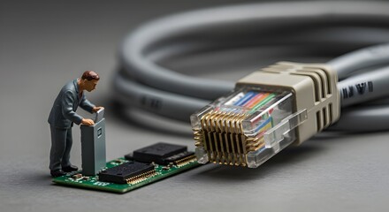 Fototapeta premium A creative LEGO construction scene with various colorful bricks and figures.