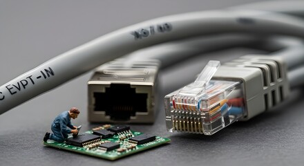 Fototapeta premium A creative LEGO construction scene with various colorful bricks and figures.