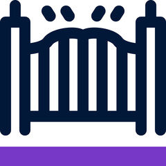 fence duotone icon. Sleek and modern vector icon for websites, mobile apps, marketing materials, and corporate design. Fully scalable and ready to use.