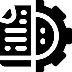 management glyph icon. Strong and solid vector icon for websites, mobile interfaces, presentations, and visual branding. High quality and easy to edit.