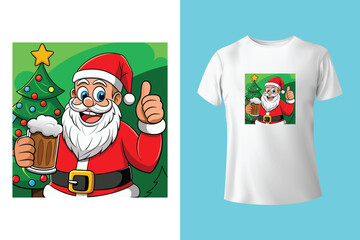 Merry Christmas typography sublimation t shirt design and clipart .