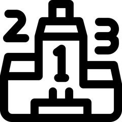 podium line icon. Clean and minimalist vector icon for websites, mobile apps, presentations, and logos. Fully scalable and customizable for any project.