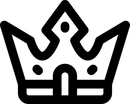 crown line icon. Clean and minimalist vector icon for websites, mobile apps, presentations, and logos. Fully scalable and customizable for any project.