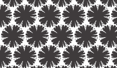 seamless floral pattern black art