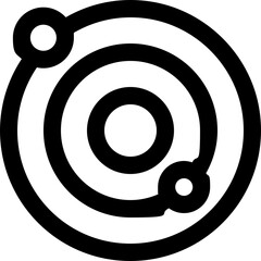 solar system line icon. Clean and minimalist vector icon for websites, mobile apps, presentations, and logos. Fully scalable and customizable for any project.