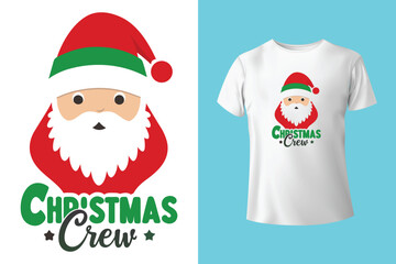 Merry Christmas typography sublimation t shirt design and clipart .