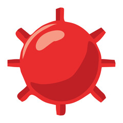 HIV virus icon. Editable color vector