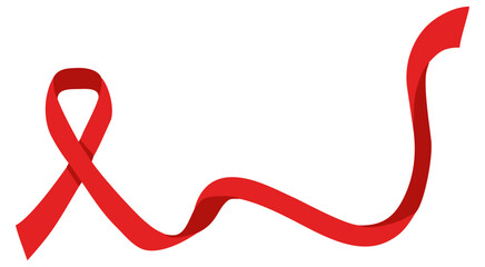 HIV aids awareness ribbon. Editable color vector
