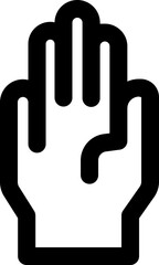 hand line icon. Clean and minimalist vector icon for websites, mobile apps, presentations, and logos. Fully scalable and customizable for any project.