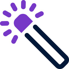magic wand duotone icon. Sleek and modern vector icon for websites, mobile apps, marketing materials, and corporate design. Fully scalable and ready to use.