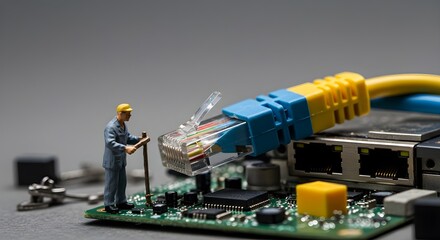 Fototapeta premium Imaginary LEGO city builders crafting a vibrant urban landscape.