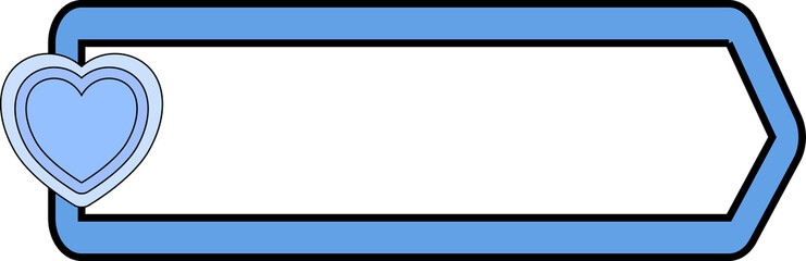 Obraz premium simple cute colorful banner with heart decoration