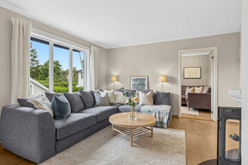 modern apartment living room interior, 3d render