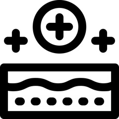 skin health line icon. Clean and minimalist vector icon for websites, mobile apps, presentations, and logos. Fully scalable and customizable for any project.