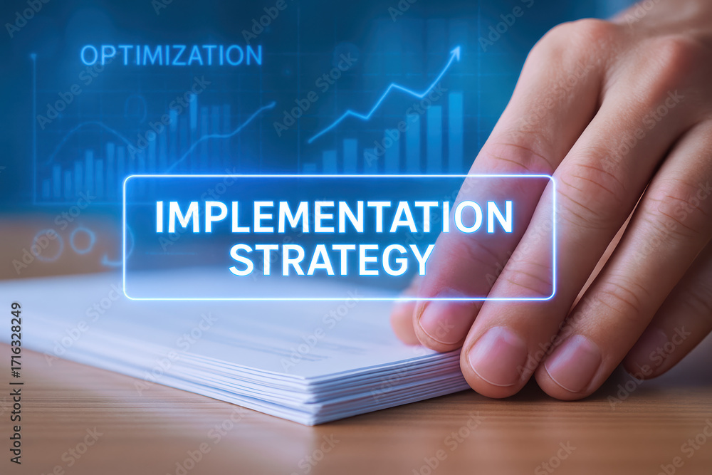 Poster implementation strategy and optimization plan enhance business success through effective process exe