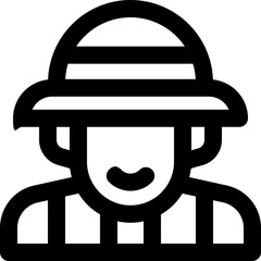 traveler line icon. Clean and minimalist vector icon for websites, mobile apps, presentations, and logos. Fully scalable and customizable for any project.